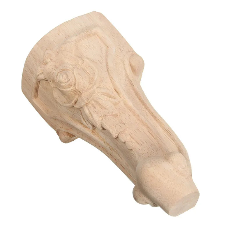 Pieds de meuble TV en bois massif sculpté de style européen, 8/4/1 pièce, 10 x 5,5 cm