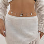 Chaîne de taille bohème d'été, pendentif en forme d'étoile de mer, coquillage, lien de taille ajouré, chaîne de corps pour bikini de plage pour femmes