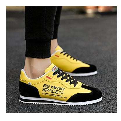 Spring New 2023 Fashion Yellow Low Casual Sneakers Men Comfortable Flats Outdoor Sport Shoes Trainers Mens Sneakers Basket Homme