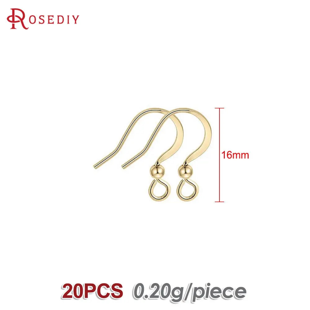 Crochets de boucles d'oreilles en laiton imitation rhodium couleur or 18 carats pour femmes, accessoires de bijoux à faire soi-même, vente en gros