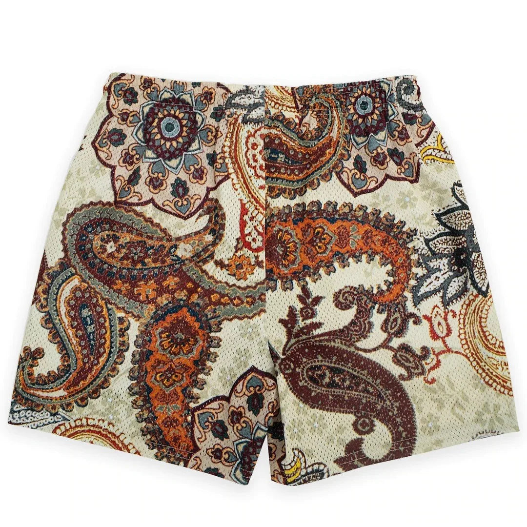 2024Summer New Digital Printing American Sports Casual Shorts Mesh Breathable and Loose Men's Short Shorts