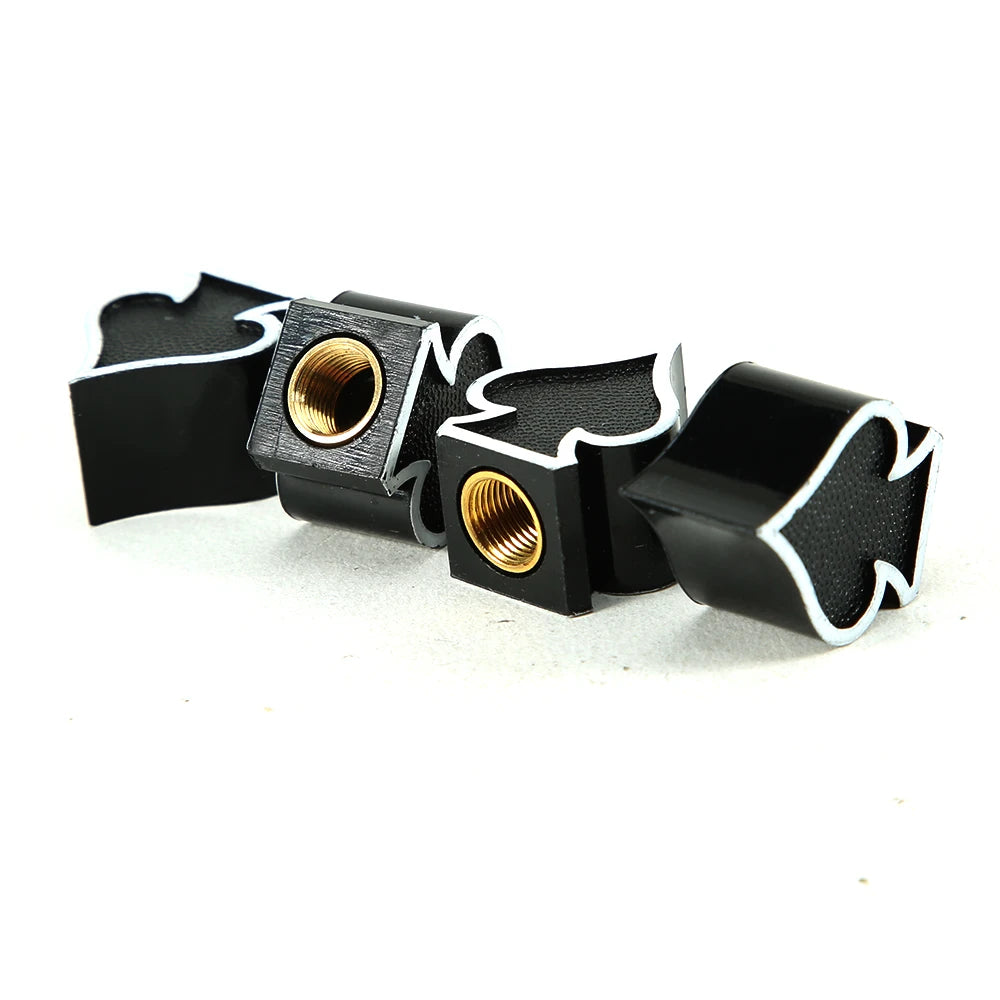 Lot de 4 bouchons de valve de pneu élégants en forme de pelle pour voiture, camion, moto, vélo