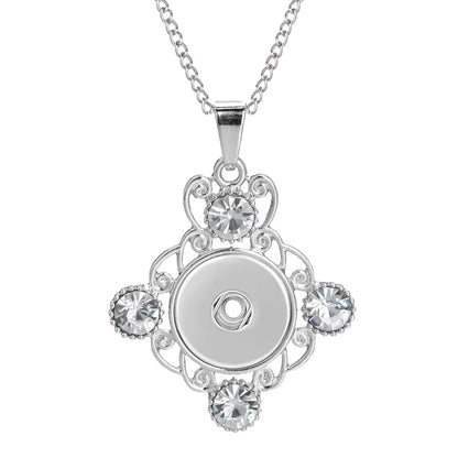 Three Color Snap Necklace Jewelry Simple Snap Pendant Necklace Fit 18mm Snaps Button Jewelry for Women Accessories ZG511