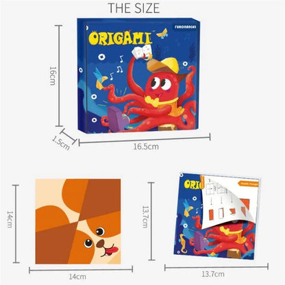 108 Pages Montessori Toys Cartoon Animal Origami Paper Kid DIY Craft Toy Handcraft Parper Art Educational Toy for Children Gift