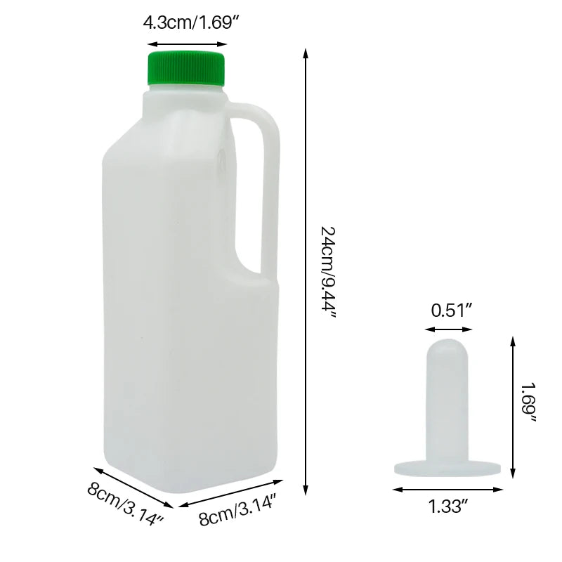 1Pc Lamb Feeding Bottles 850Ml Livestock Milk Bottle Drinking Silicone Nipple Goat Calf Lamb Drinking Fountains Drinker