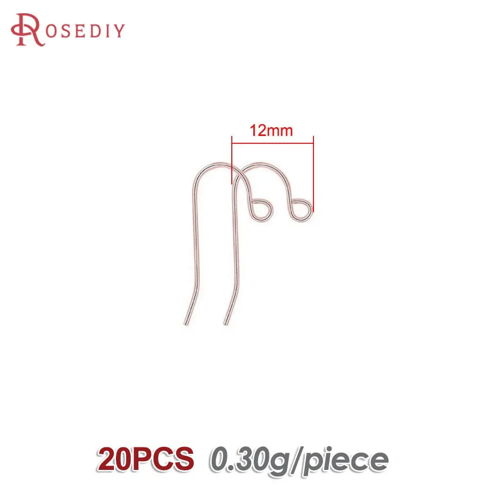 Crochets de boucles d'oreilles en laiton imitation rhodium couleur or 18 carats pour femmes, accessoires de bijoux à faire soi-même, vente en gros