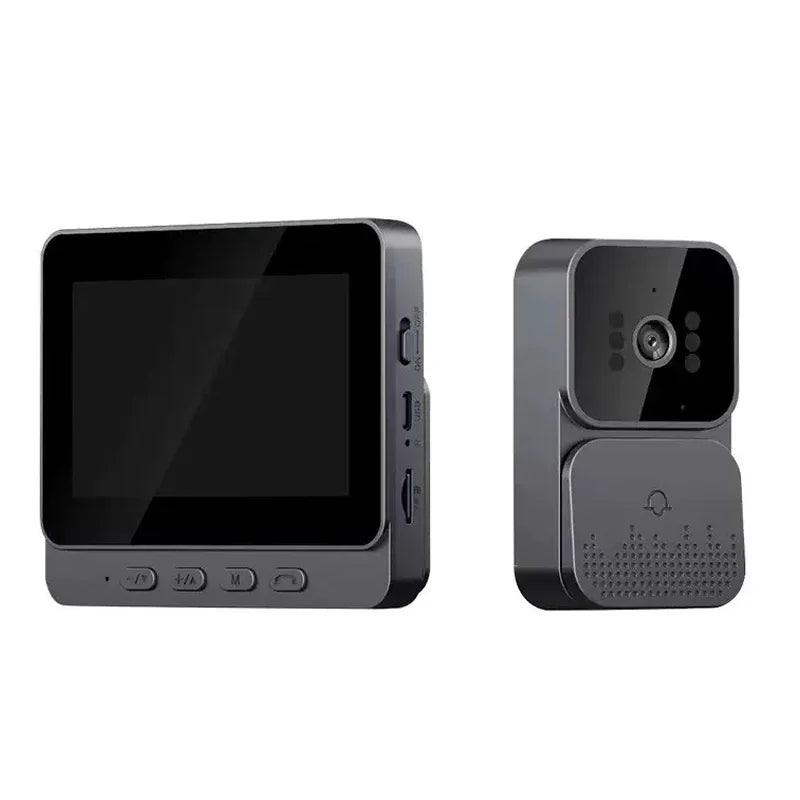 Wireless Video Intercom Doorbell HD Night Vision 4.3-inch lPS Screen Waterproof Visual Door Bell Camera Smart Home Security