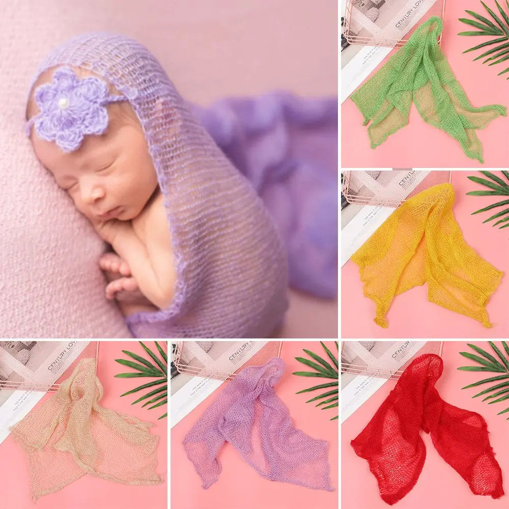 Baby Photography Props Blanket Wraps Stretch Knit Wrap Newborn Photo Wraps Boys Girls Photo Blanket