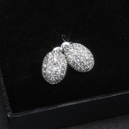 Classic Design Romantic Jewelry 2024 Fashion AAA Cubic Zirconia Stone Stud Earrings For Women Elegant Wedding Jewelry Gift E5893