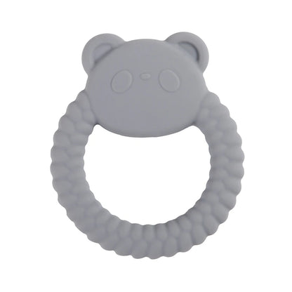 1Pcs Baby Silicone Teether Ring BPA Free Rattles Bracelet Food Grade Newborn Baby Accessories Cartoon Silicone Teething Toys