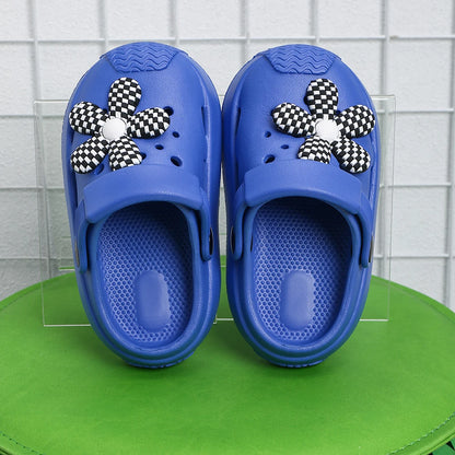 Chaussons de jardin pour enfants, jolies sandales à fleurs, sandales d'été pour garçons et filles, légères, tendance, antidérapantes, pour la plage