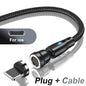 AUFU 5A Magnetic Cable 540 Rotate Fast Charging Magnetic USB Type C Cable For iPhone 14 Samsung Xiaomi Realme Mobile Phone Cable