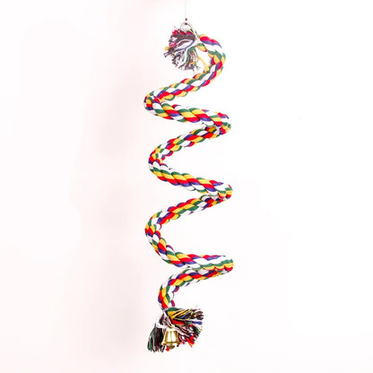 Parrot Rope Hanging Braided Budgie Chew Rope Bird Cage Cockatiel Toy Pet Stand Training Accessories Swing Supplies Parrot Swings