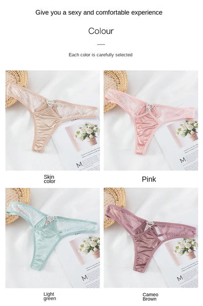 European Thong  Women's Underwear Panty Low Waist Seamless Underpants Comfort G-String Sexy Lace Panties Female Sexy Lingerie