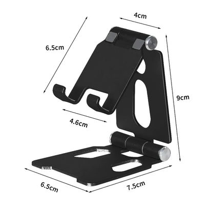 Metal Aluminum Alloy Mobile Phone Desktop Holder Stand for iPhone 13 14 Pro Stand Lazy Live Portable Folding Mobile Phone Stand