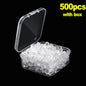 Lot de 500/2000 bouchons d'oreilles en silicone transparents, anti-chute, accessoires pour boucles d'oreilles