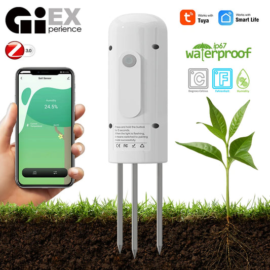 Moniteur de plantes ZIGBEE, compteur de température du sol extérieur, testeur d'humidité, capteur d'automatisation de jardin, détecteur TUYA d'irrigation