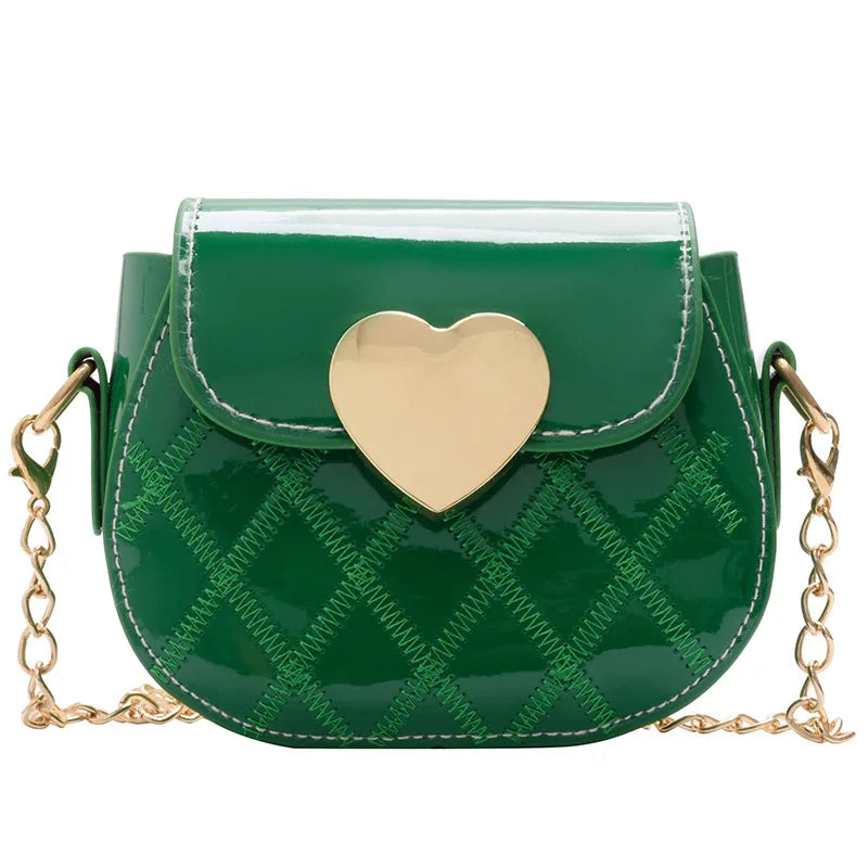 Lovely Patent Leather Children's Crossbody Bags Cute Little Girls Mini Shoulder Bag for Kids Fashion Coin Purse Small Handbags