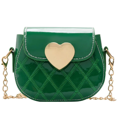 Lovely Patent Leather Children's Crossbody Bags Cute Little Girls Mini Shoulder Bag for Kids Fashion Coin Purse Small Handbags