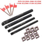 4Pcs 7/8/10/12mm SCLCR06 Lathe Boring Bar Turning Tool With 10Pcs CCMT0602 Inserts +4Pcs T8 Wrench