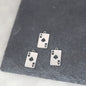 Lot de 3 breloques en acier inoxydable en forme de carte à jouer, As de cœur, pour la fabrication de bijoux, de boucles d'oreilles, de colliers et d'accessoires