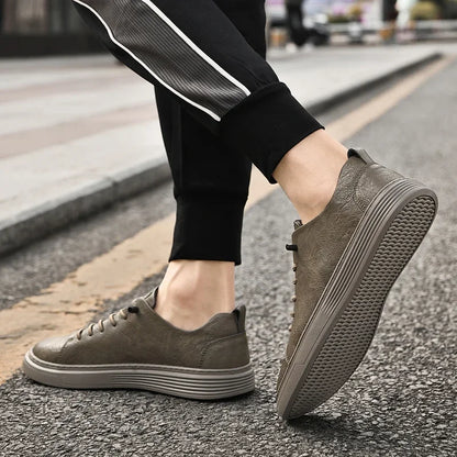 2024 New Genuine Leather Men's Casual Shoes Luxury Brand Outdoor Sneakers Tennis Masculino High Quality Sport Shoes for Men