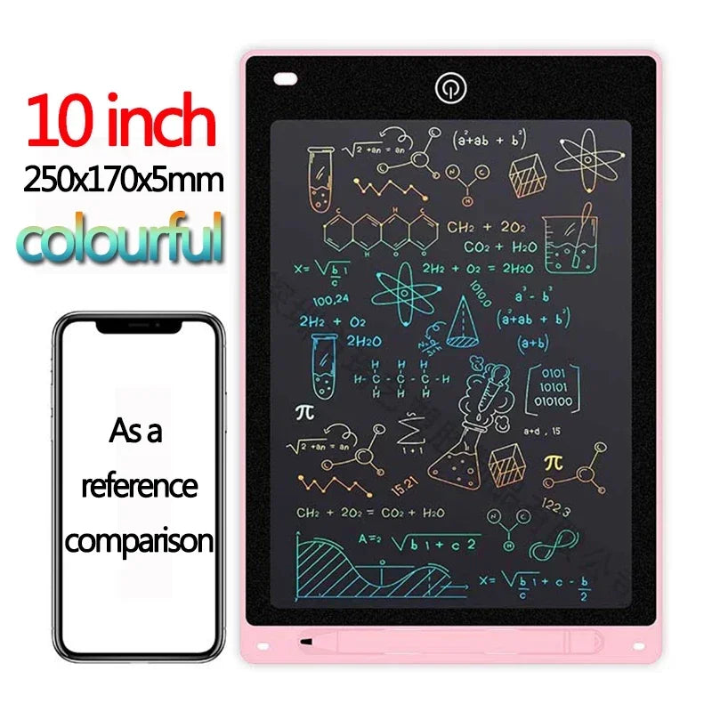 Tablette d'écriture LCD 10/12 pouces, planche à dessin pour enfants, graffiti, bloc-notes, jouets, écriture manuscrite, tableau noir, planche à dessin magique, jouet pour enfants, cadeau