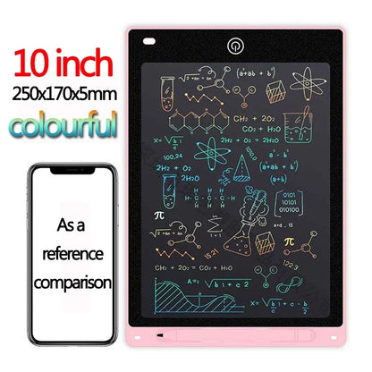 Tablette d'écriture LCD 10/12 pouces, planche à dessin pour enfants, graffiti, bloc-notes, jouets, écriture manuscrite, tableau noir, planche à dessin magique, jouet pour enfants, cadeau