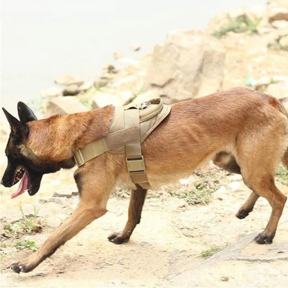 Dog Tactical Vest Nylon Outdoor Water-Repellent Dog Clothing Large and Medium-sized Dog Training Vest Harness Traction