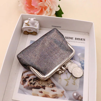 New Double Layer Women Wallets Short PU Leather Coin Purse Mini Wallet Retro Coin Purse for Women Lipstick Storage Dropshipping