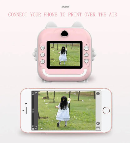 Children Kids Camera Instant Print Mini Digital Video Camera 1080P HD Screen Outdoor Kids Toy Print Thermal Paper Boy Girl Gift