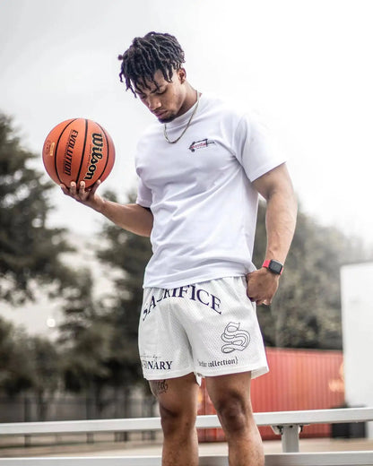 American Style Fashion Trend Men's Clothing Sports Fitness Men's Shorts Quick Drying Breathable Mesh Basketball Training Shorts