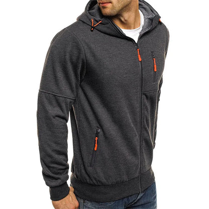 2024 new Spring Men's Jackets Hooded Coats Casual Zipper Sweatshirts Male Tracksuit Fashion Jacket Mens Clothing Outerwear