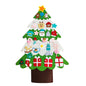 Felt Christmas Tree Gifts for Toddlers Kids with Led String Light, 3.2ft Wall Hanging DIY Xmas Tree 32 Ornaments Home Decoration