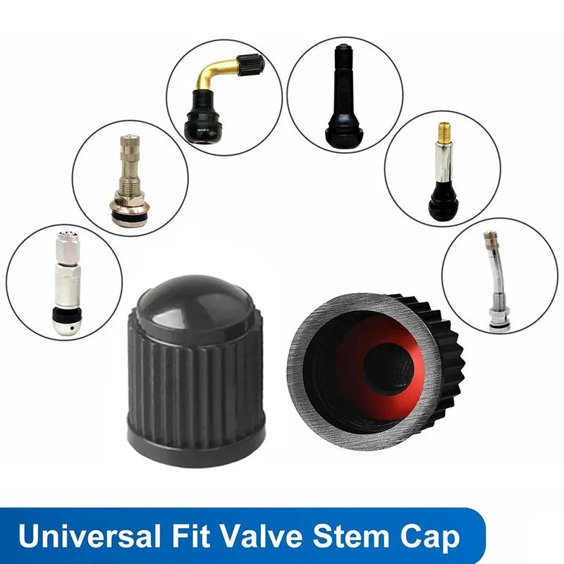 Car Tire Valve Stem Caps Plastic Tyre Valve Dust Caps Universal Wheel Stem Covers for Auto Bicycle Bike Motorcycle Car Accessory