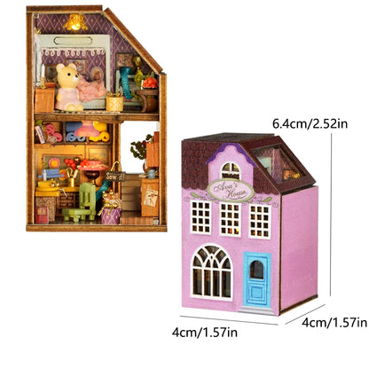 Kit de bricolage pour mini-poupées, maison de poupée, jouets de chambre, décoration de chambre à coucher avec meubles, artisanat en bois, puzzle 3D, anniversaire de fille