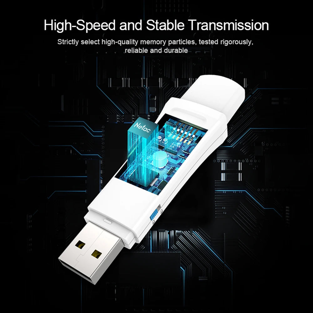 Netac Original USB 3.0 Pen Drive Write Protect U-Disk 64GB USB Flash Drive 90MB/s for Phone TV Notebook Memory OnlyDisk U335S