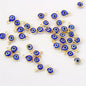 Lot de 40 pendentifs œil en verre transparent pour fabrication de bracelets, chaînes de pied, de taille et de colliers