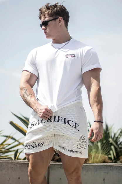 American Style Fashion Trend Men's Clothing Sports Fitness Men's Shorts Quick Drying Breathable Mesh Basketball Training Shorts