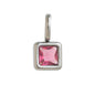 Nouveautés en acier inoxydable, breloques avec 12 pierres de naissance pour femmes et filles, pendentifs carrés colorés à la mode, accessoires de bijoux DIY