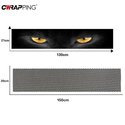 Car Front Windshield Sunshade Stickers 3D Vinyl Film Sunshade Decorative Stickers for Auto Front Windshield Decorative Sticker