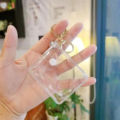 Petit porte-monnaie transparent en PVC pour femmes, enfants, filles, clés, rouge à lèvres, écouteurs, pièces de monnaie, pochette portefeuille