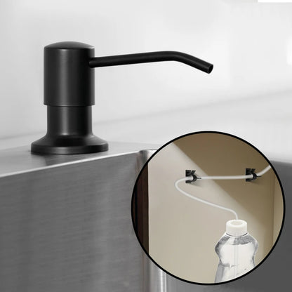 Stainless Steel Soap Dispenser Extension Tube Kit Kitchen Sink Liquid Soap Dispenser Bathroom Lotion Detergent Hand Press Pumps