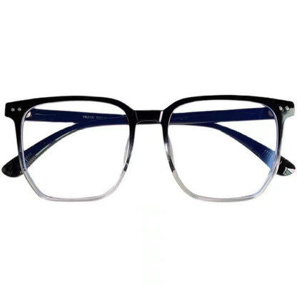 Monture de lunettes anti-lumière bleue tendance et tendance avec verres plats dégradés en bois pour femmes