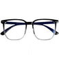 Monture de lunettes anti-lumière bleue tendance et tendance avec verres plats dégradés en bois pour femmes