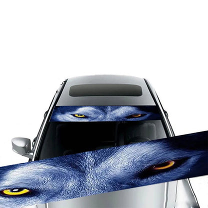 Car Front Windshield Sunshade Stickers 3D Vinyl Film Sunshade Decorative Stickers for Auto Front Windshield Decorative Sticker