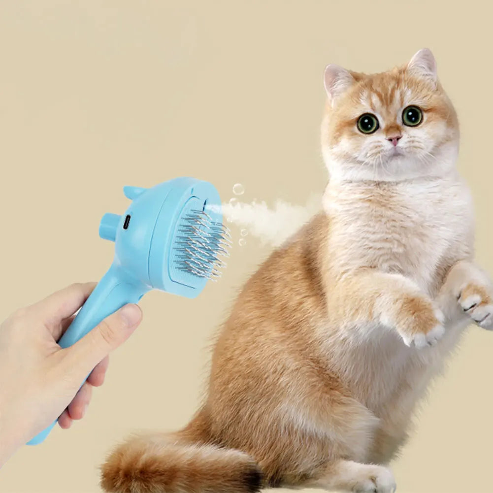 Self-cleaning Pet Hair Remove Comb Multi-Function Electric Spray Steam Brush For Cats Grooming Brushes Dog Combs Pet Supplies