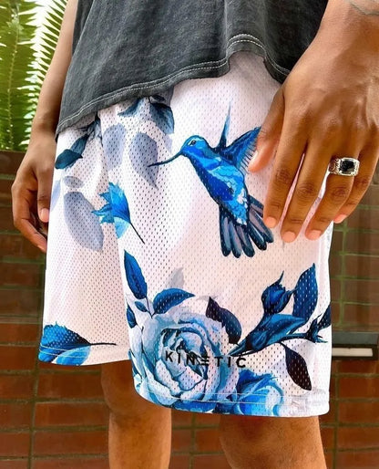 2024Summer New Digital Printing American Sports Casual Shorts Mesh Breathable and Loose Men's Short Shorts