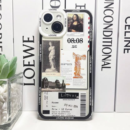 Collage Stickers Van Gogh Art Phone Case For iPhone 16 15 14 13 12 11 Pro Max Mini Plus XS X XR SE 2020 2022 Soft Cover