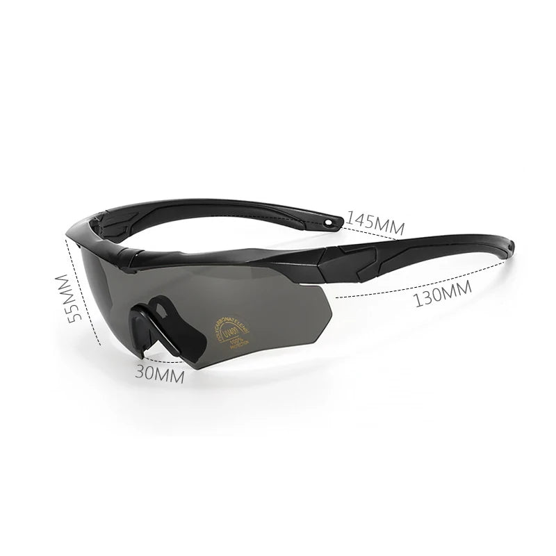Lunettes de protection CS Airsoft coupe-vent, verres HD à 3 lentilles, pour motocross, alpinisme, sécurité
